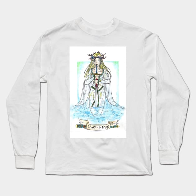 Lady of the Lake Long Sleeve T-Shirt by Nenril